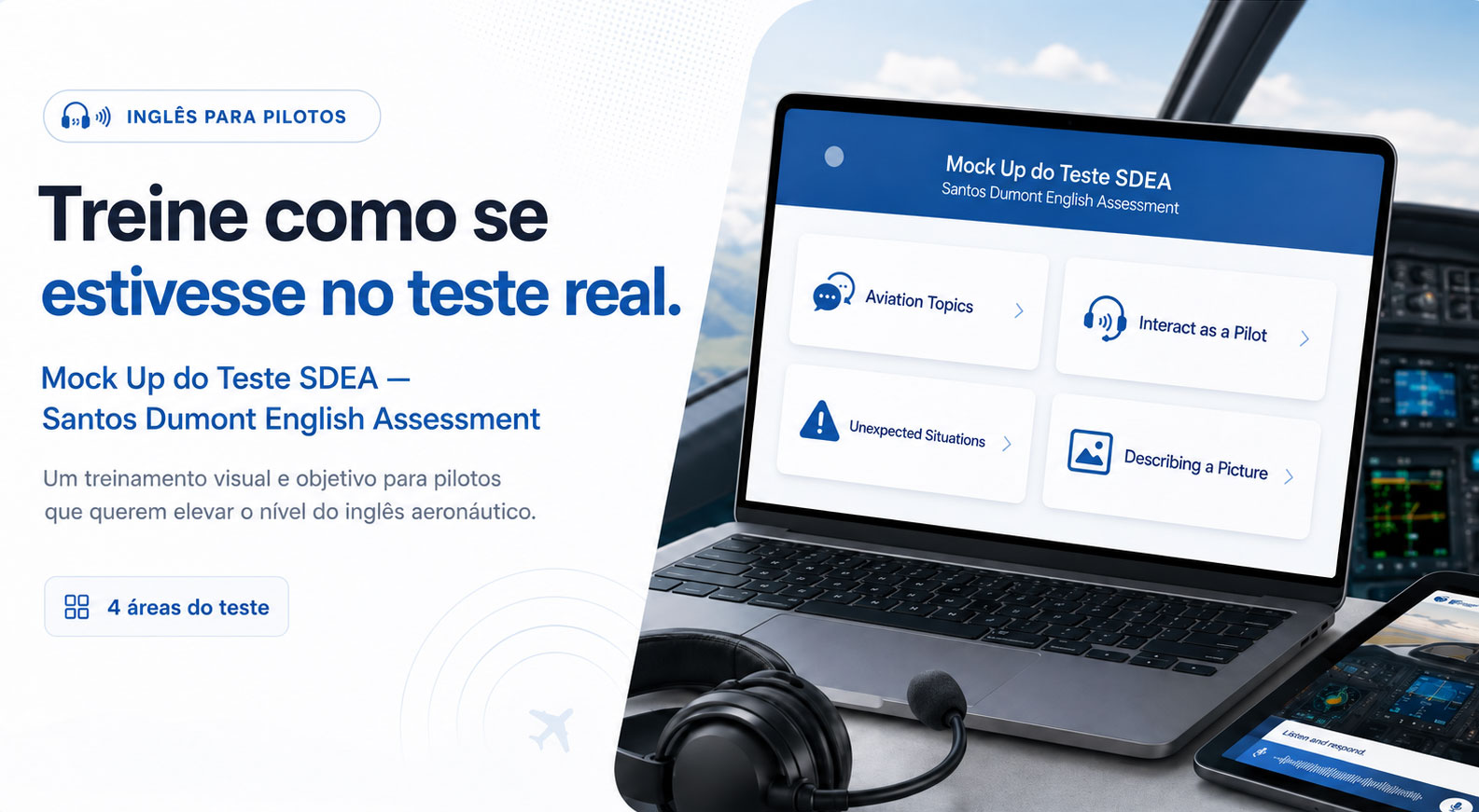 Mock Up do Teste SDEA – Santos Dumont English Assessment